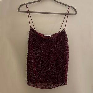 Alice + Olivia Sequin Top